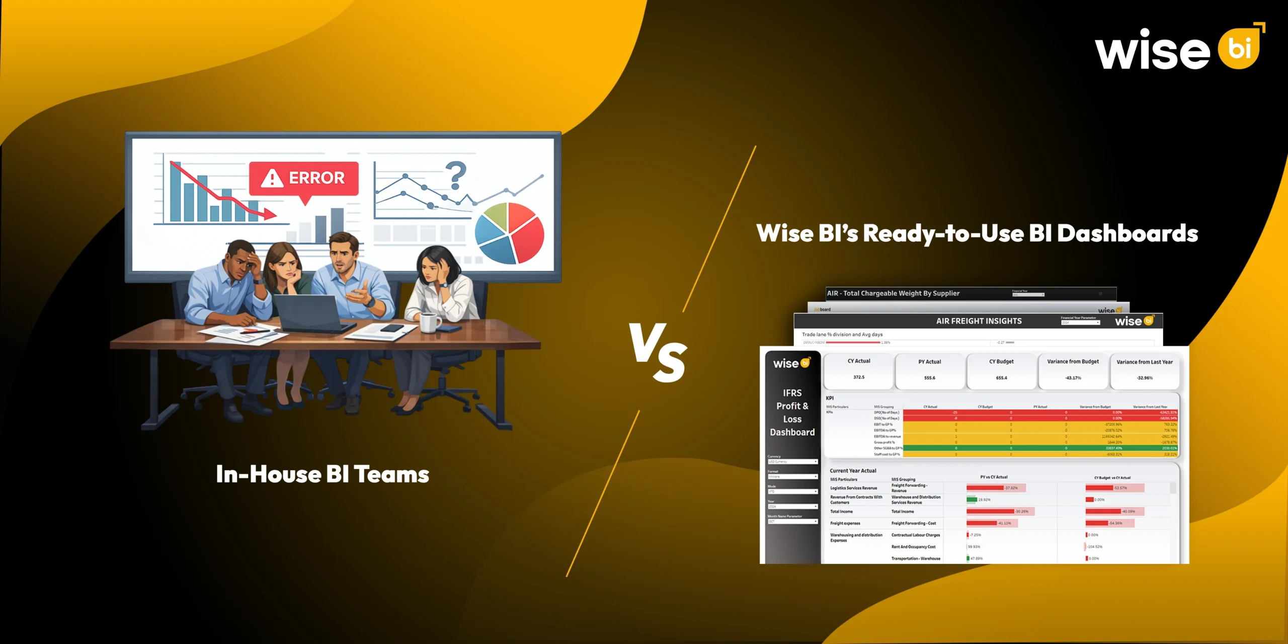 In-House BI Teams vs Ready-to-Use BI Dashboards - Wise BI