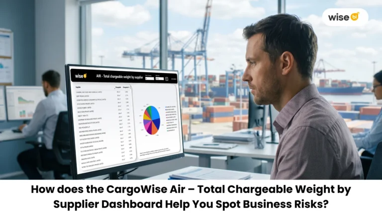 How does the CargoWise Air – Total Chargeable Weight by Supplier Dashboard Help You Spot Business Risks?