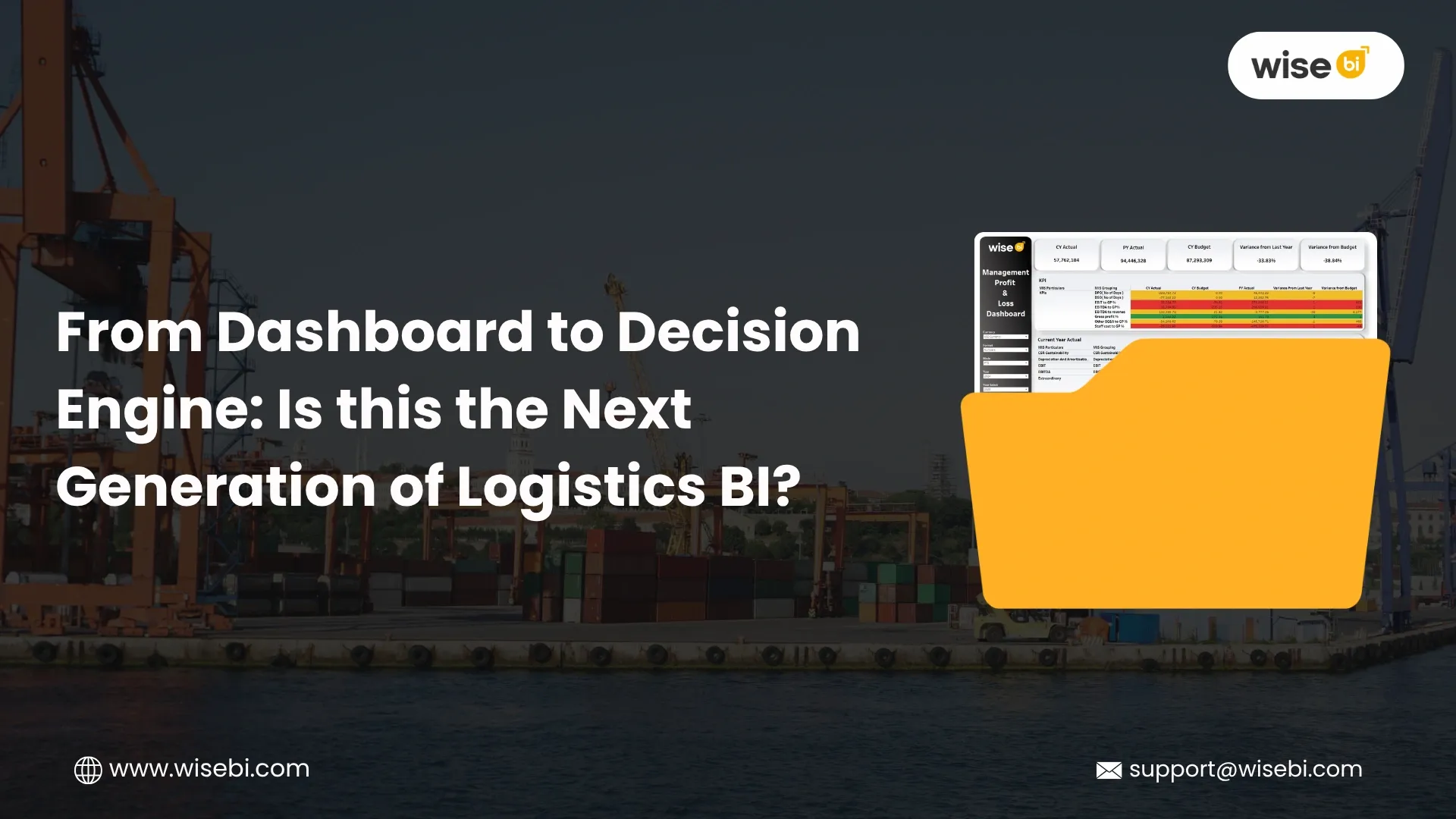 Next generation logistics BI dashboard turning freight data into actionable insights and smarter decisions - WiseBI