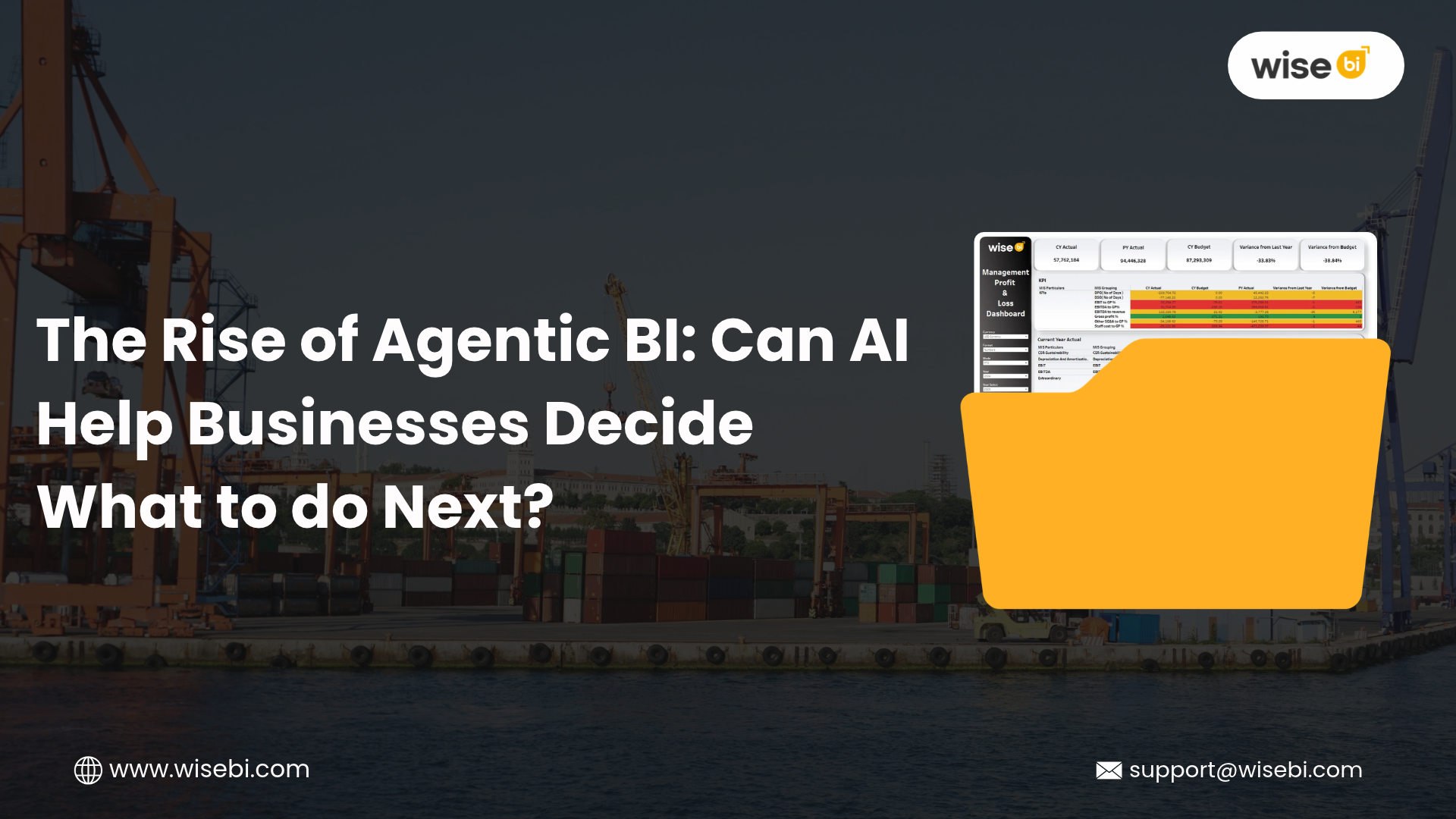 Agentic BI dashboard using AI to analyse business data, identify trends, recommend next steps, and support data driven decision making for logistics businesses - WiseBI
